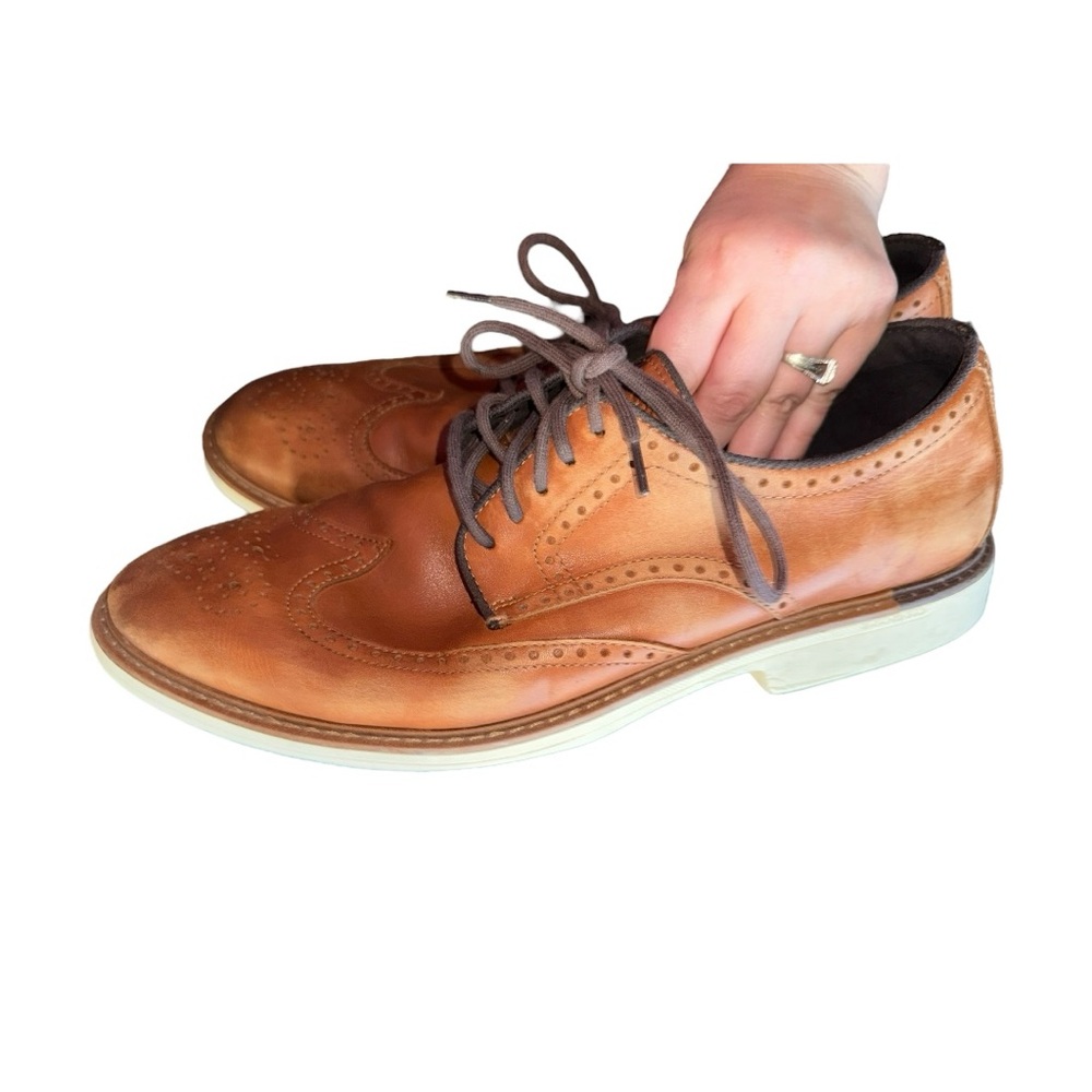 Cole Haan Men's Original Grand Wingtip Oxford Brown Leather‎ Size 12M - Picture 4 of 12